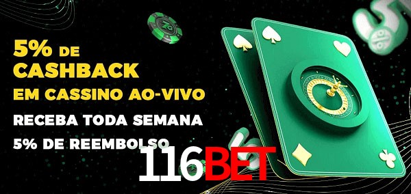 Promoções do cassino ao Vivo 116bet